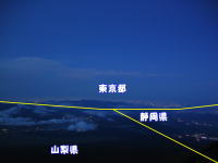 富士山　写真　夜景